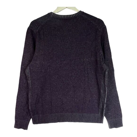 New Dylan Gray Classic Men Purple Grey Crew Neck Sweatshirt Cashmere US L - Picture 3 of 9